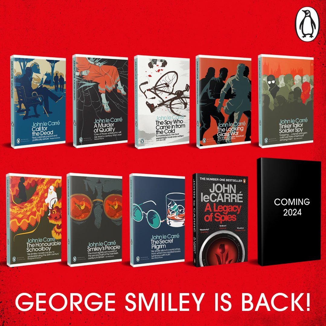 Smiley is back. Penguin Random House announces a new novel, written by John le Carre’s son, featuring one of the most memorable literary creations of the 20th century. Coming Autumn 2024. More info here: bit.ly/3G00pwF