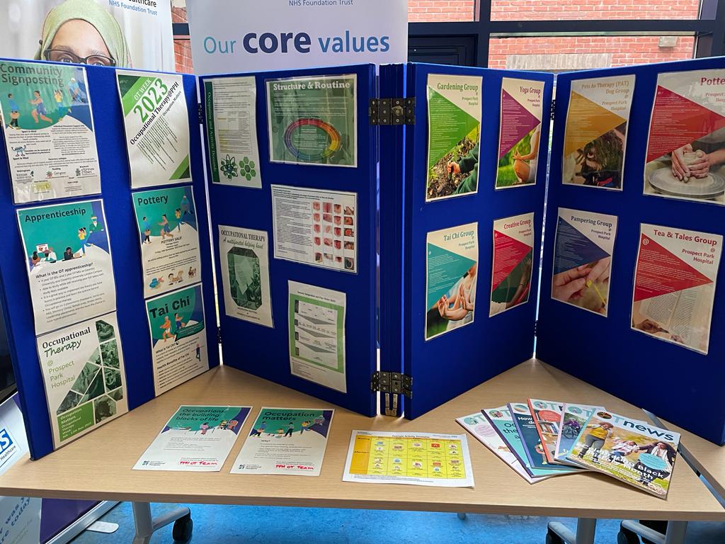 Our inpatient mental health Occupational Therapists celebrated #OTweek23 today with lots of tasks to get staff and patients at the hospital involved in understanding occupation and being more aware of what the team offer @BHFT @AHPsBerksHealth @FrimleyICSAHPs @BOBAHPFaculty