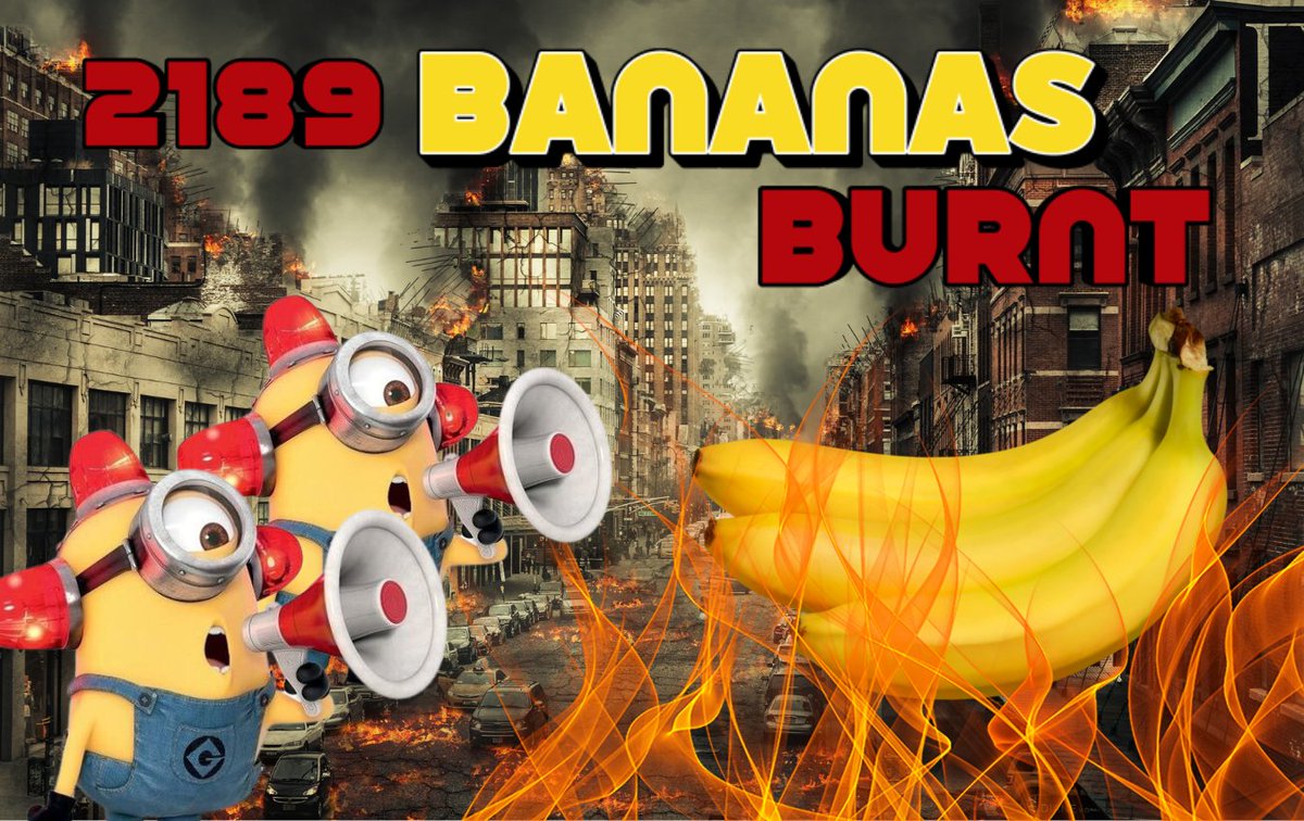 WEEWOOWEEWOO 2189 $BANANA just got burnt! 

Everyday @ 12PM UTC many #Bananas will be burned automatically through the game bot.
t.me/MinionsBanana_…

t.me/c/2120929333/1…