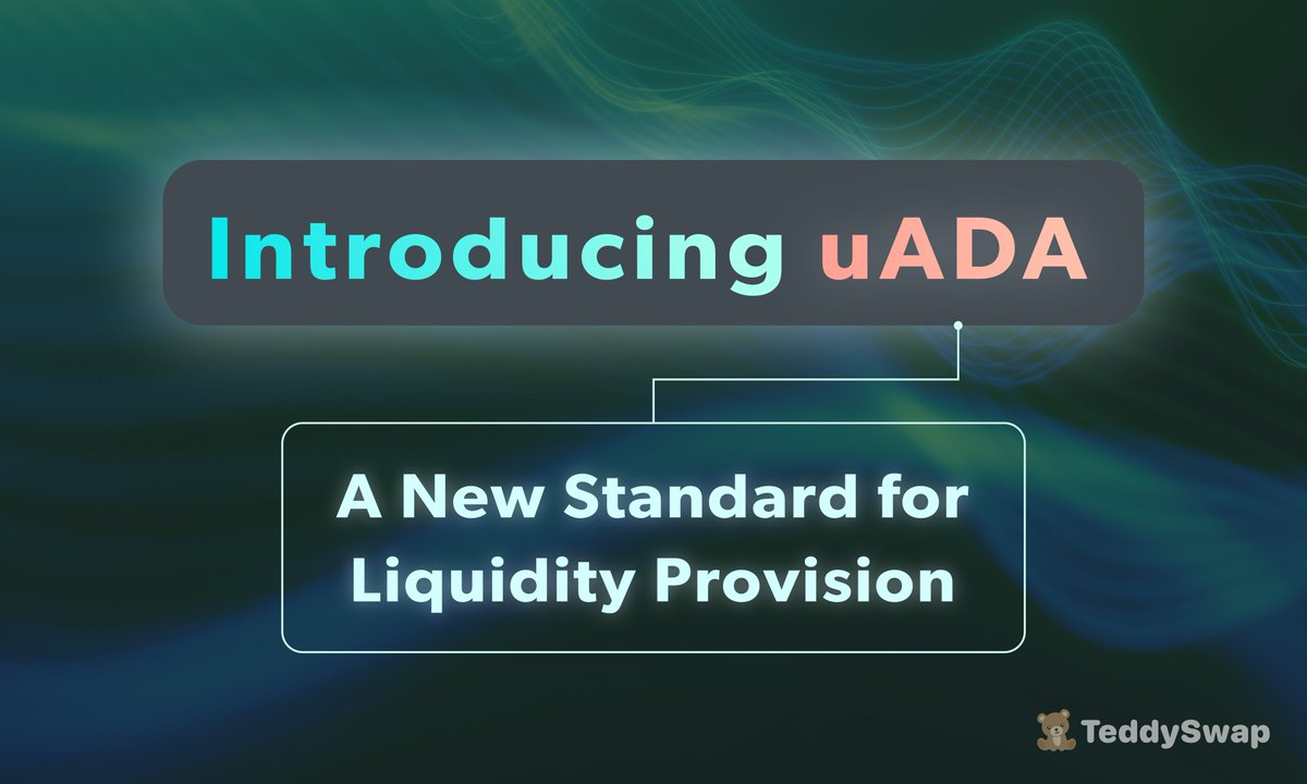 Introducing uADA — A New Standard for Liquidity Provision on Cardano 🧵 uADA allows users to participate in Cardano DeFi while keeping their staking keys, directly earning their ADA rewards, and keeping their Catalyst voting power. Details below 🍯 👇 medium.com/@TeddySwapDEX/…