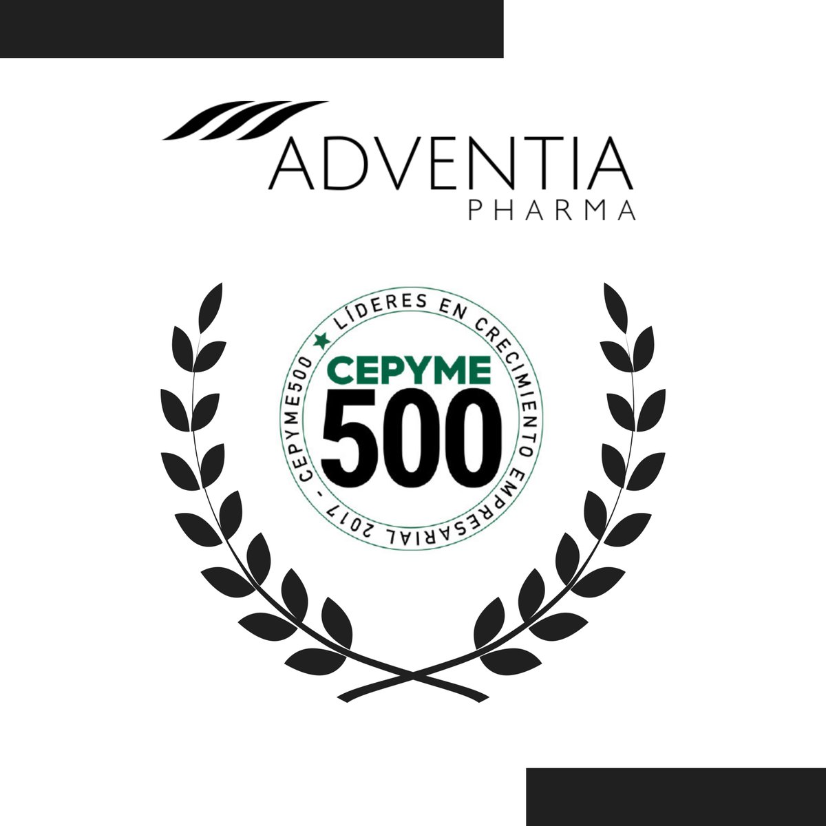 Adventia Pharma, entre las 500 mejores pequeñas y medianas empresas de España por liderazgo e innovación 🎊

¡Muchas gracias por el reconocimiento <a href="/cepyme_/">CEPYME</a> !

adventiapharma.com/adventia-pharm…

#CEPYME500