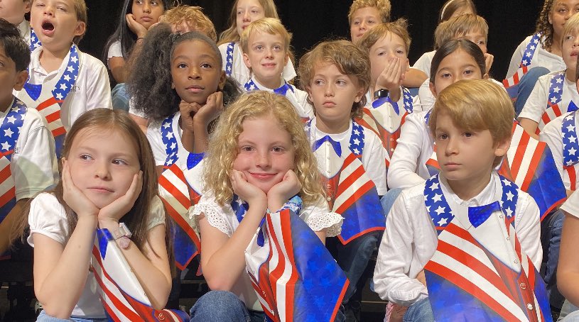 Waiting for the Patriotic Assembly to begin #trinitylearns