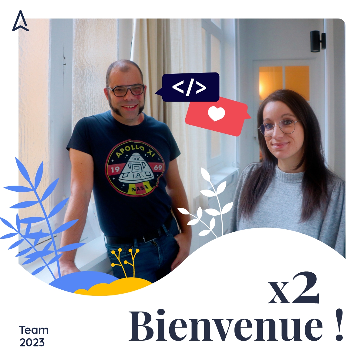 Nouvelles recrues !📢
L'équipe d'Addviso s'agrandit avec l'arrivée de Dominique &amp; Ludivine !👋Dominique intègre l'équipe comme développeur et Ludivine nous rejoint en tant que social média manager. On leur souhaite la bienvenue !🤝
#Addviso #recrutement #socialmedia #developpeur