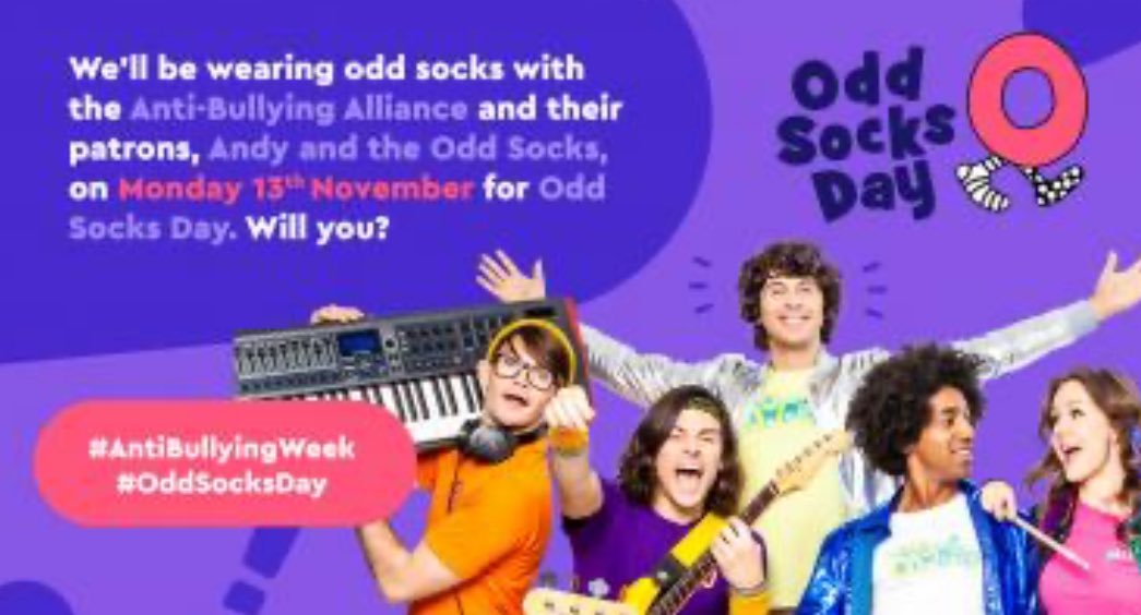 TLT_HT's tweet photo. Monday is Odd Socks Day to start #AntiBullyingWeek https://t.co/LzJZskl7HV