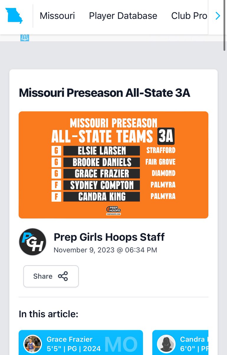 SydneyComp42's tweet image. Thank you @PGHMissouri  for the amazing write up!! Also, congrats to my teammate @candraking_ for the recognition that she deserves as well!