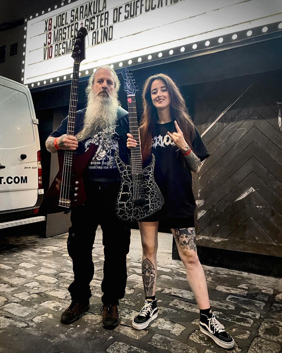 emmelieherwegh's tweet photo. Brandin Guitars artists joining forces on tour! Master &amp; Sisters Of Suffocation live at The Time Club in El Ejido tonight 🤘🎸🔥🇪🇸 https://t.co/aPyi22voW4