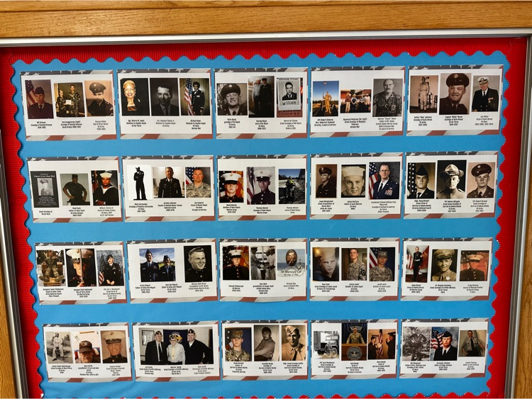 AdamsMSBulldogs's tweet photo. Adams Middle School honoring our Veterans who sacrificed their lives to give us the freedoms we enjoy today. These individuals being honored are all relatives of our students and staff at Adams. #VeteransDay #Heros https://t.co/EKQbQbjnJa