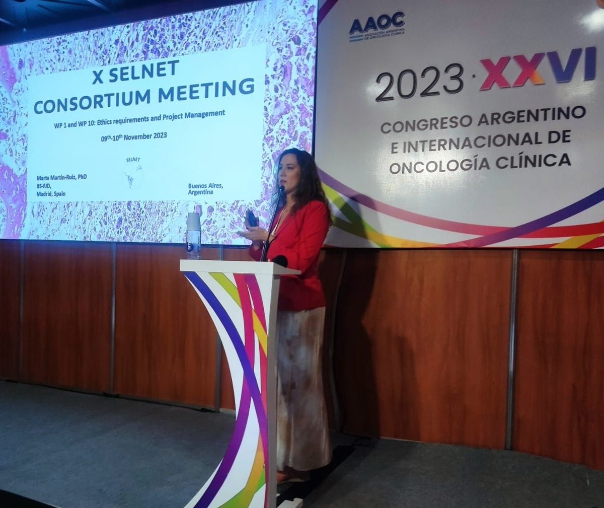 Martamartin_r's tweet image. Happy to been in #AAOC at Buenos Aires, presenting our project: @SelnetH2020 with all the LATAM partners and friends. Also I&apos;m showing the preclinical research from our lab @Hosp_Villalba @Hospital_FJD

#SELNET #sarcoma #research #conference #BU #oncology #Science