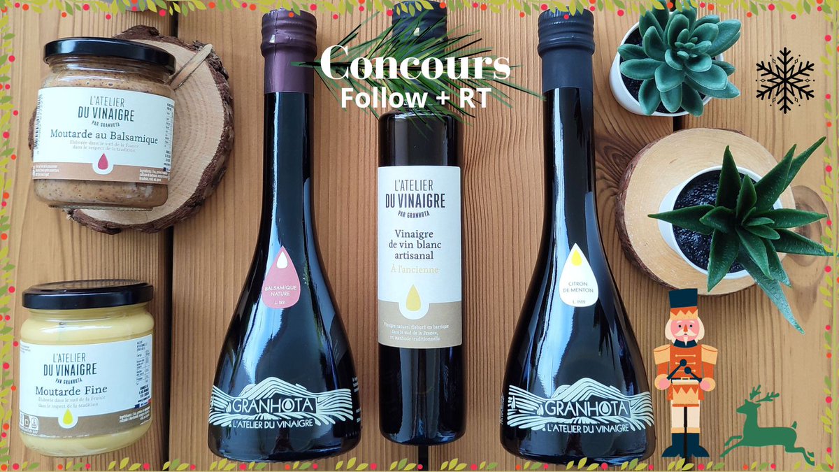 papillonmyosoti's tweet image. #Concours : remporte des produits gourmets avec la marque #Granhota et ses créations Made In #Languedoc (moutarde, vinaigre balsamique etc) 🎁🎄🍇

Follow @papillonmyosoti + RT

TAS le 15/11/2023 

#jeu #cadeau #bonplan #gratuit #jeuconcours #concourstwitter #Noel2023 #weekend