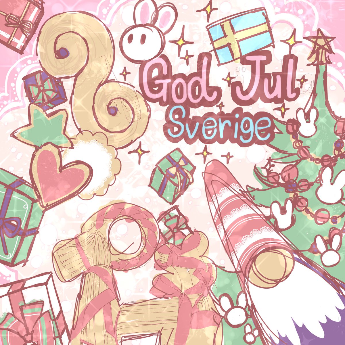 nanaca_nanaoca's tweet photo. I'm going to draw Xmas illustration like this🇸🇪🎄✨

Xmasのイラストはこんな感じで描こうと思います🐇

#kawaii #illustration #xmas #jul #Sweden #Japanska #Engelska #nanacan https://t.co/EqFyxPXFtn