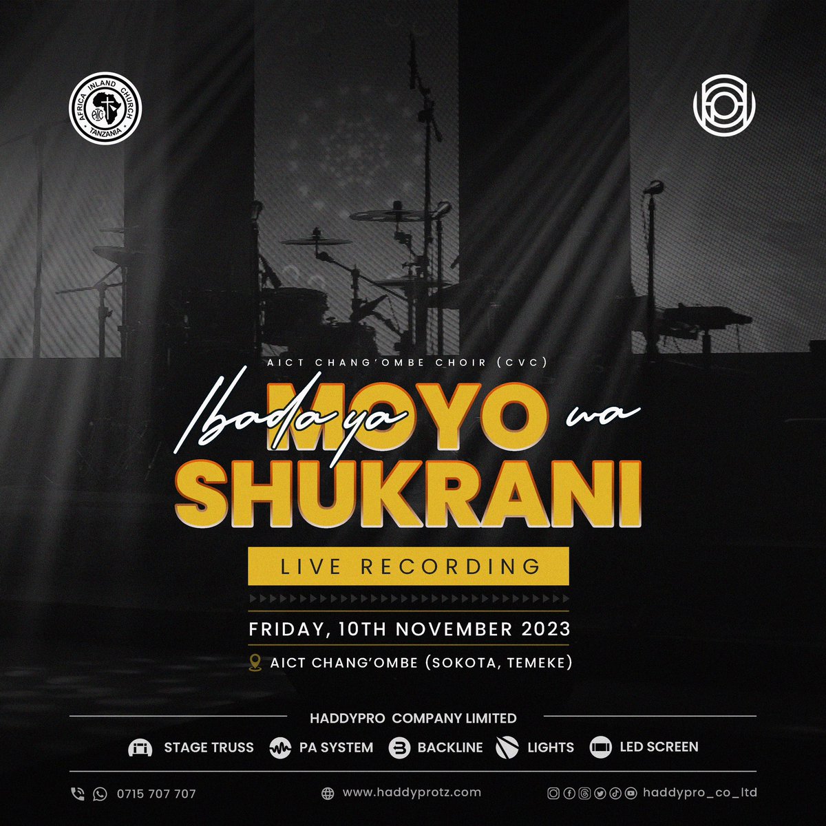 haddypro_co_ltd's tweet photo. IBADA YA MOYO WA SHUKRANI @aictchangombe_choir | Live Recording Event
@haddypro_co_ltd on PA System | Stage Truss | Lights | Backline | LED Screen
#haddypro #haddypro_PAsystem #haddypro_backline #haddypro_Truss #haddypro_Lights #sound #audio #musician #events #live https://t.co/rgzLlBz8O7