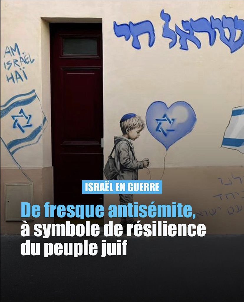 🕎✡️ Magnifique reponse de l’artiste Yehiel Attias aux tags antisémites. 

L’artiste a transformé des messages de haine en un vibrant soutien et solidarité avec 🇮🇱

lejdd.fr/societe/un-art…