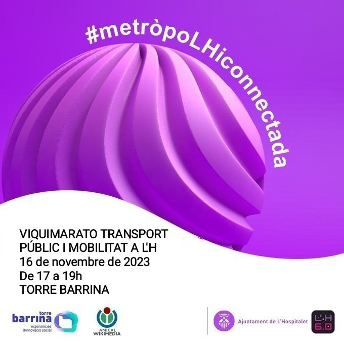 🚂🚃 Metro, bús, tren, estacions, ferrocarrils, tramvia. Fem visible el transport públic i la mobilitat #LH a la <a href="/Viquipedia/">Viquipèdia</a>.

📢 Participa en una nova  #viquimarató. Dijous 16 de novembre a les 17h.

✍🏼 + Info i inscripcions tuit.cat/lshtu. O al correu torrebarrina@l-h.
