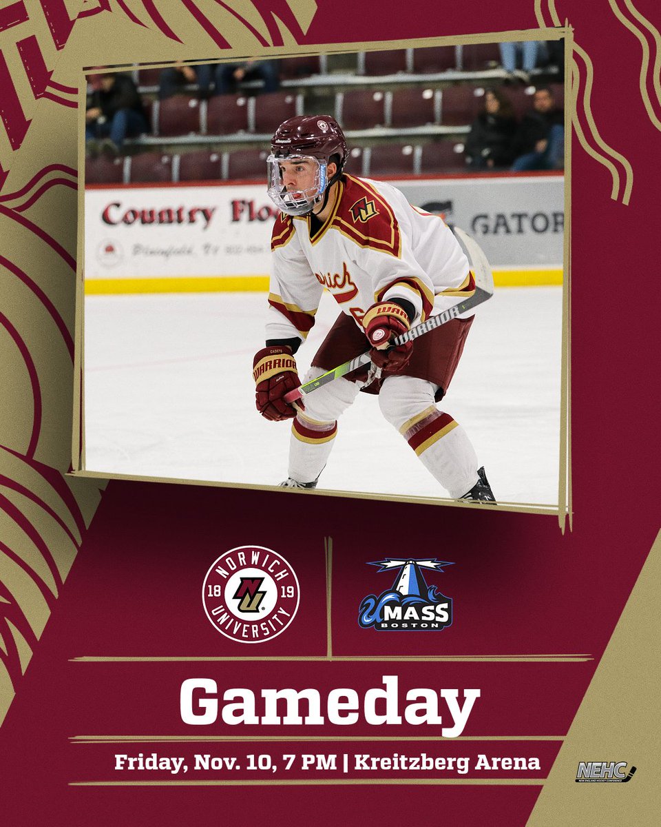 Time to shine
🆚: UMass Boston
📍: Northfield, VT
🏟️ : Kreitzberg Arena
⏰ : 7 PM
📊 : bit.ly/3A7OeM6
📽️ : bit.ly/3BmCZz5
🎟️ : bit.ly/3Qiw8OE
<a href="/NEHockeyConf/">NE Hockey Conference</a> <a href="/DIIIHockeyNews/">D-III Hockey News</a> #RollWick #d3hky