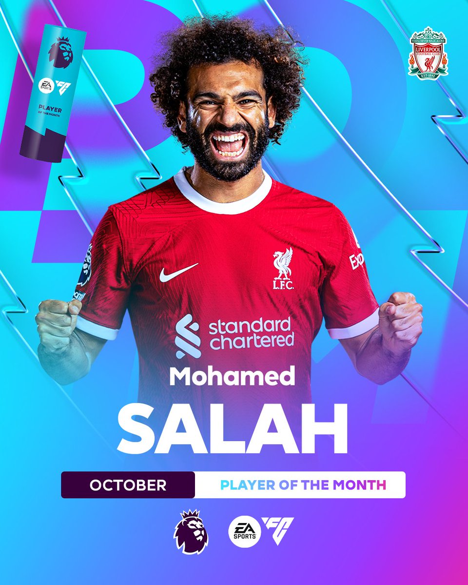Mo Salah is now 2 wins away from equalising the record for the most player of the month award which is currently shared by:

𝙎𝙚𝙧𝙜𝙞𝙤 𝘼𝙜𝙪𝙚𝙧𝙤 7 POTM🔵
 𝙃𝙖𝙧𝙧𝙮 𝙆𝙖𝙣𝙚 7 POTM⚪

Mo now has 5 POTM awards the only Liverpool player that has more than him is Steven