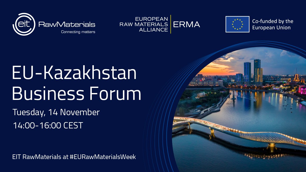 EIT RawMaterials 🇪🇺 (@eitrawmaterials) on Twitter photo Join us next week alongside <a href="/EU_ERMA/">European Raw Materials Alliance (ERMA)</a>, at the EU #RawMaterialsWeek in Brussels from 13-16 November! Watch out for the EU-Kazakhstan Business Forum and other insightful sessions featuring #EITRawMaterials & #ERMA experts in the panel.
View the agenda here: rawmaterialsweek2023.eu/agenda Join us next week alongside <a href="/EU_ERMA/">European Raw Materials Alliance (ERMA)</a>, at the EU #RawMaterialsWeek in Brussels from 13-16 November! Watch out for the EU-Kazakhstan Business Forum and other insightful sessions featuring #EITRawMaterials & #ERMA experts in the panel.
View the agenda here: rawmaterialsweek2023.eu/agenda