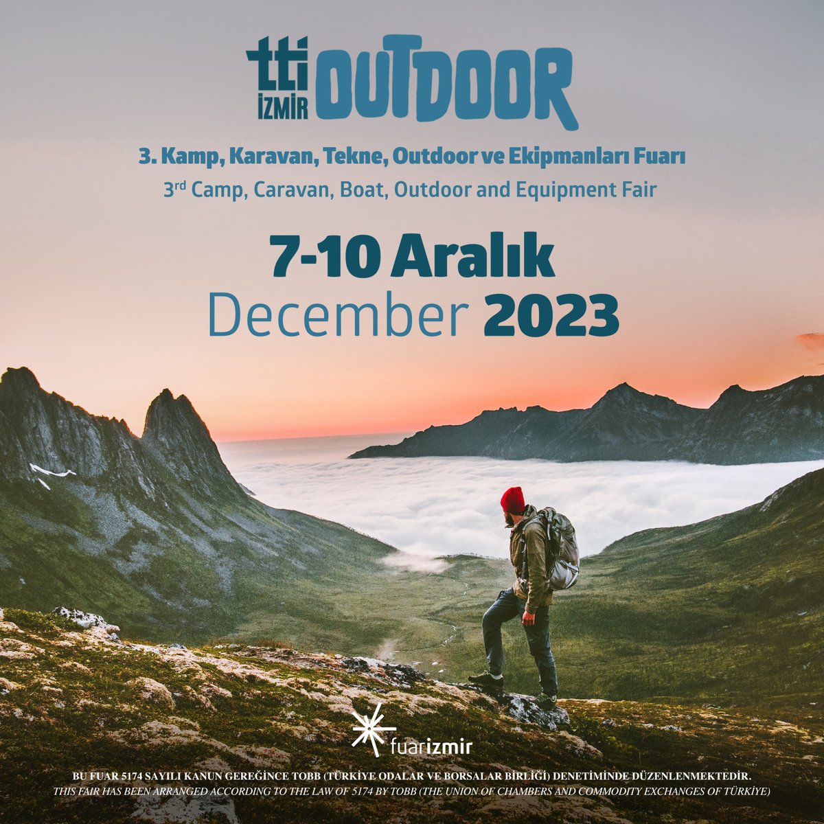 Doğa için yola çıkma zamanı!
 
İhtiyacın olan her şey TTI Outdoor Fuarı’nda.
 
 Detaylı bilgi ve kayıt ttioutdoor.com.tr adresinde…