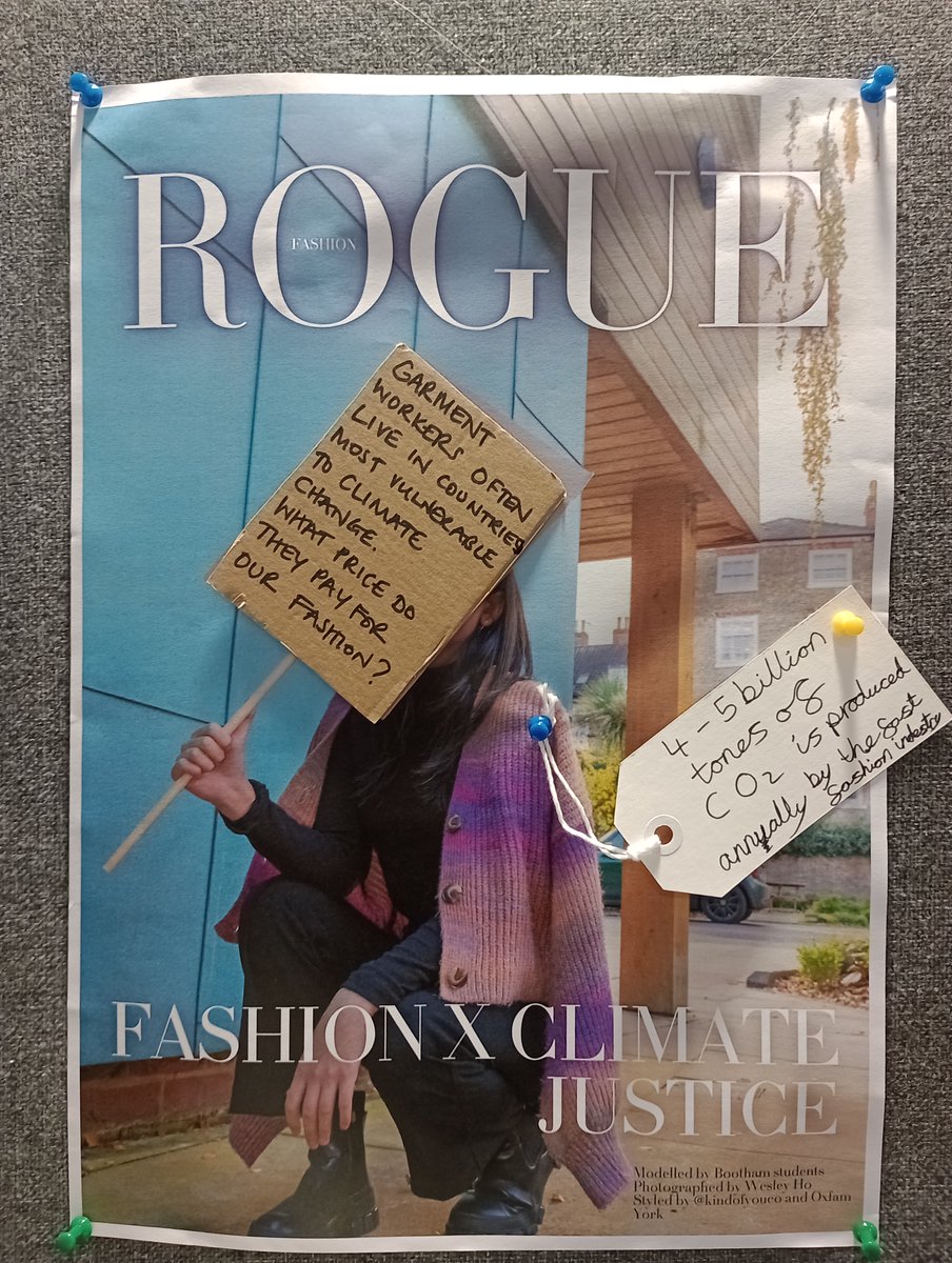 ... ta da!! Here it is - Bootham's new exhibition: Fashion X Climate Justice, part of @oxfamcampaign's 'Get Creative for #climatejustice' campaign. 
We have really loved finding out how to source clothes more sustainably - we hope you learn something from seeing these images too.