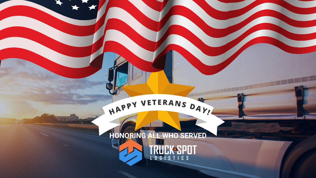 We're in the business of moving forward, but today we stop to remember. To every veteran, your service is the compass that guides us. 🧭🚚 #VeteransDay #DrivenByHonor #TruckSpotLogistics