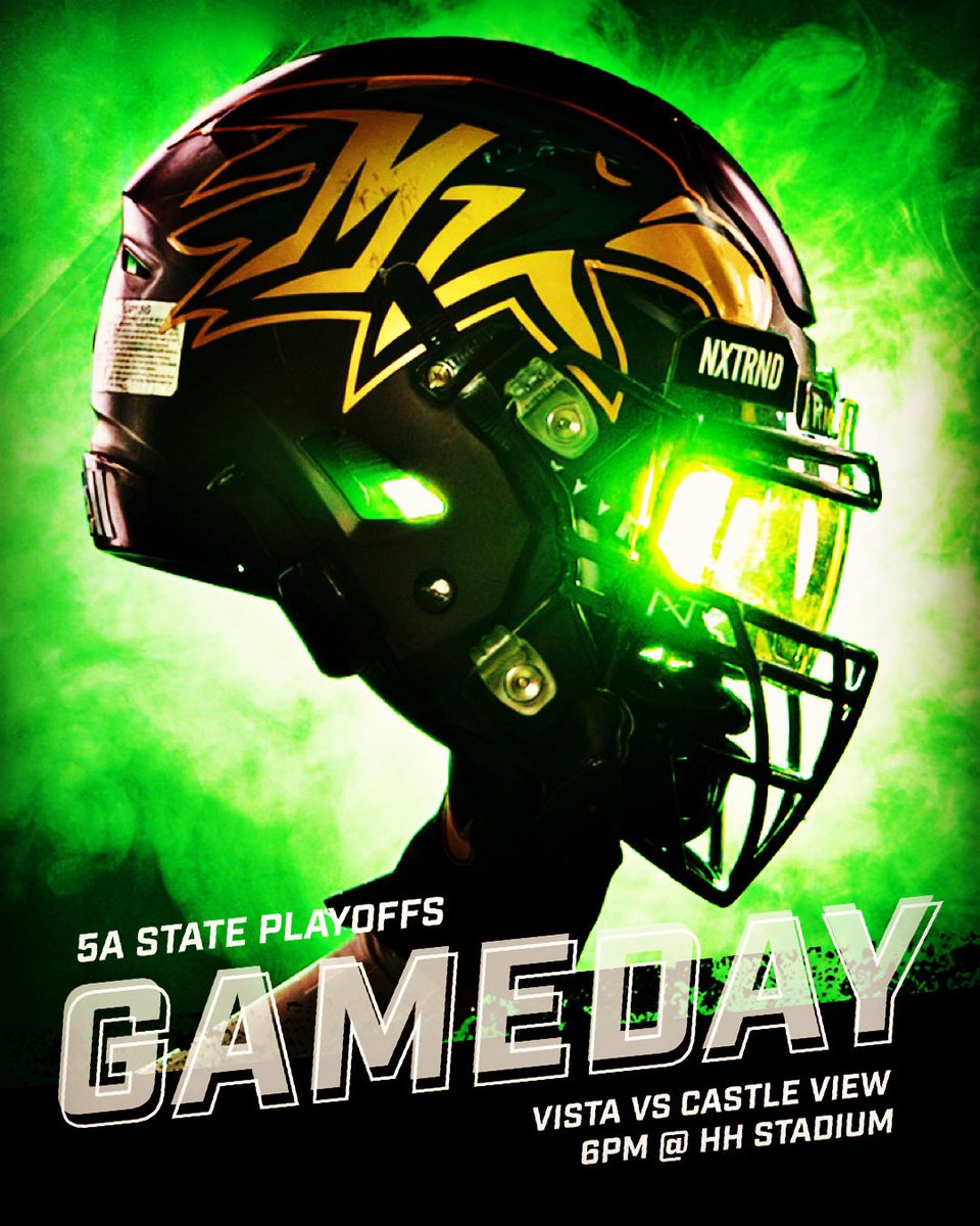 🏈🦅🔥 LET’S GO VISTA! Round 2 of the CHSAA State Playoffs is TONIGHT 6pm @ HH Stadium. Be there and BLACKOUT! ⚫️ 👉 Tickets available on GoFan 👉 No activity cards #ALLIN #vistafootball23 #goldeneagles #BEATtheCATS @mvhs_gridiron @mvhsupdates @mvunit @mvistaathletics