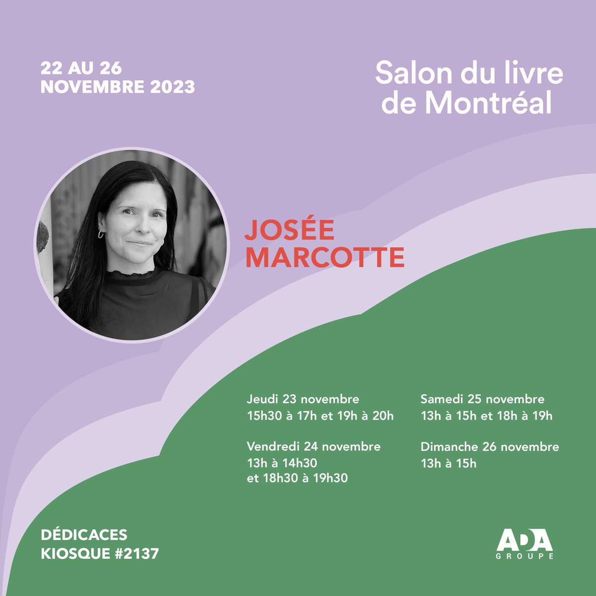 JoseeMarcotte's tweet photo. Mon horaire au @salonlivremtl c’est bientôt, bientôt ! J’ai hâte 🫶🏻
@EditionsAdA #horreur #romans #litterature #contesinterdits #lescontesinterdits #litteraturequebecoise https://t.co/gNaW2cKPnl