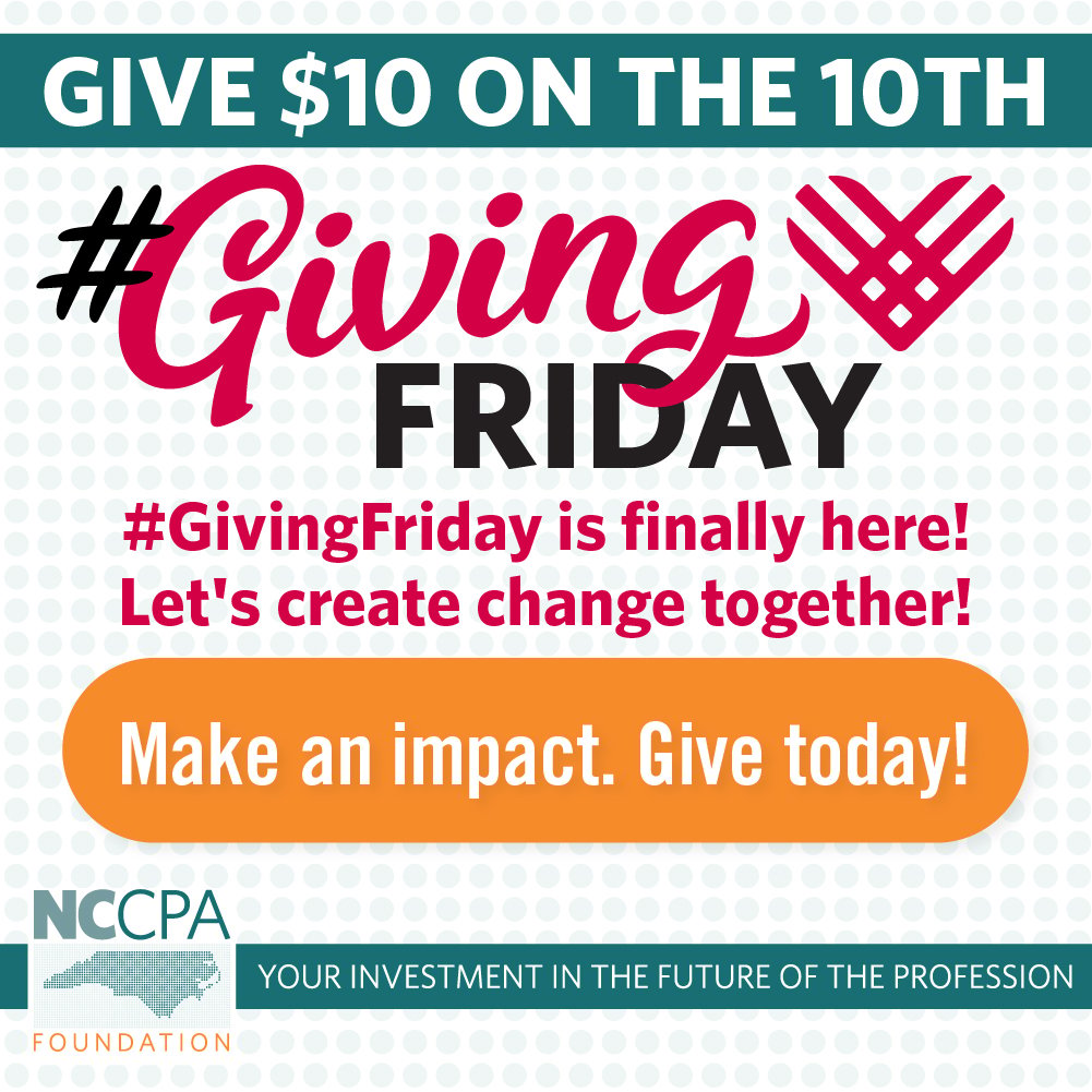 Celebrate our inaugural #GivingFriday campaign on this epic International Accounting Day! By supporting the NC CPA Foundation's fundraising efforts, you get to be a changemaker!

👀👉Help us reach our goal  hubs.li/Q0281ccf0