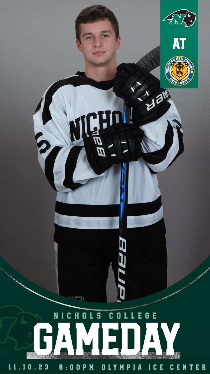 ncbison's tweet photo. MICE: @NicholsMensHcky travels to Springfield, MA to take on Western New England in their third conference matchup of the season. 

📍Olympia Ice Center (Springfield, MA)
🕒 8:00PM

#BisonPride🦬 https://t.co/cGNtoFNvBv