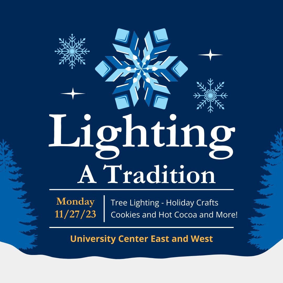 USIalumni's tweet photo. Mark your calendars for our annual holiday event November 27, Lighting A Tradition. ❄️ Open to the public - we will be celebrating with a tree lighting ceremony, cookies and hot cocoa, holiday music with Patriotic Soul and many more activities! 🎄 @USIedu https://t.co/eqlLwA9Y91