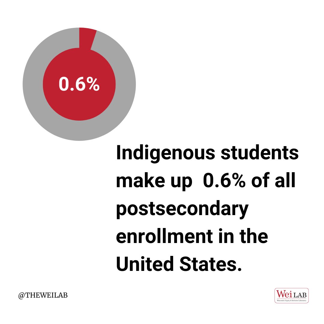 There is a large disparity in higher education for Indigenous persons in the U.S. It is important to uplift their educational experience, and work to create a system that supports their success. 

(pnpi.org/factsheets/nat…)