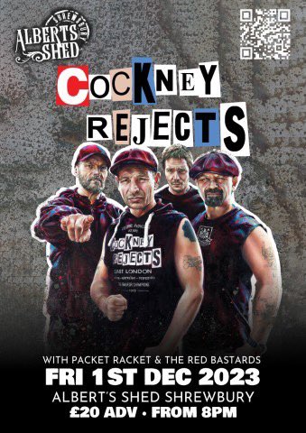 Join the Rejects on Friday, December 1st at @albertloveslive in Shrewsbury.

Tickets: seetickets.com/event/cockney-…