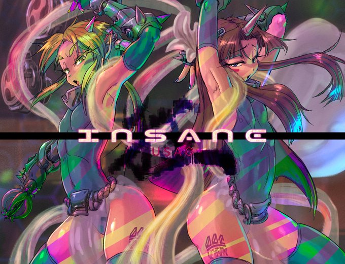 USAOの「INSANE」よりインスピレーション。曲擬人化という遊び。 #曲擬人化 