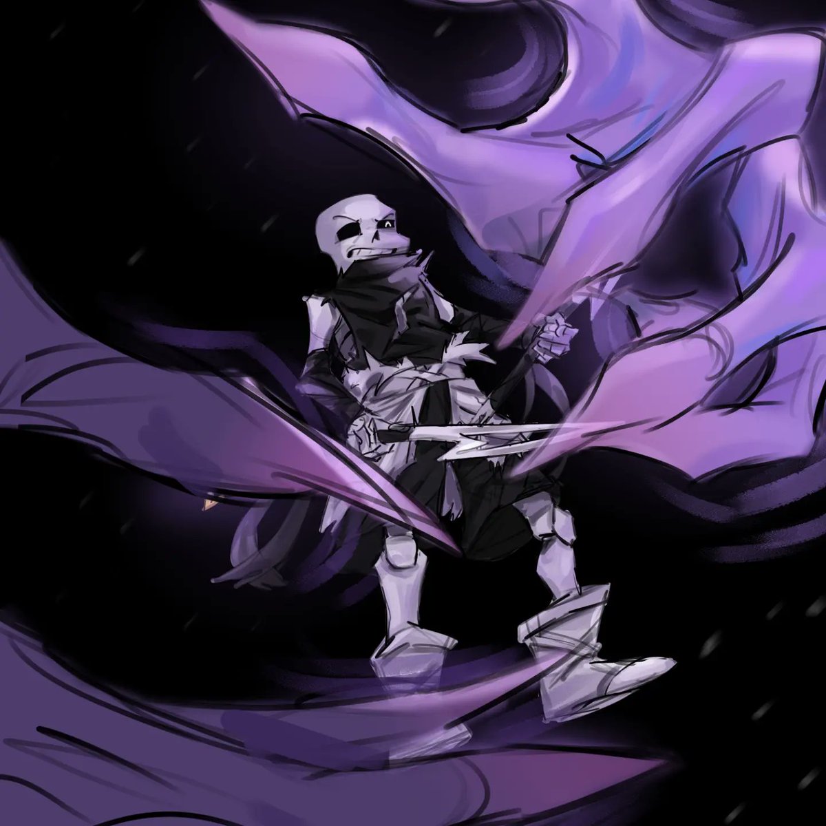 | 💋 I'd love comments, likes and reposts💋 |
I tried my best on this piece. It came out pretty good, but I wish it was better, sorry I spent so much time on it.
The artwork was inspired by the shot from underverse that's in the splash screen. #undertaleAU #UTMV #Xtale #crosssans