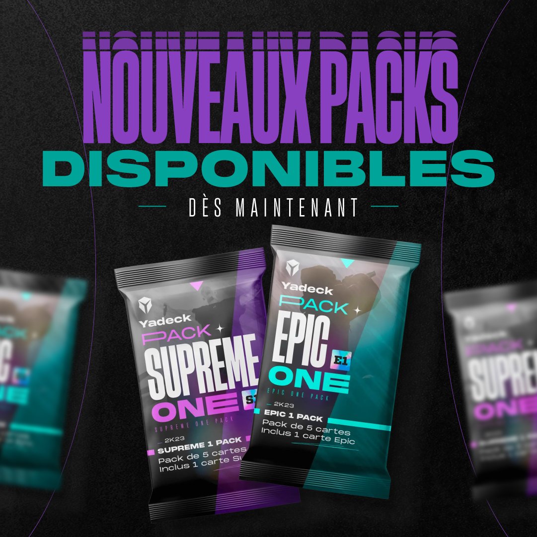 yadeck_off's tweet image. Nouveaux packs disponibles, plus accessibles et qui comportent des cartes de tous les artistes Yadeck sans seuil d'auditeurs mensuels Spotify 🍀 Le paiement en WETH sera également bientôt disponible, stay tuned... 👀 Intègre la ligue dès maintenant &amp;gt; bit.ly/40yTm7R