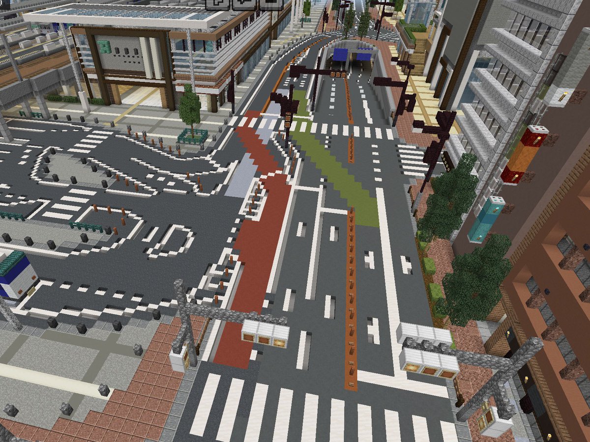 Fugio_Minecraft's tweet image. 道路いじった
#泉山市 #Minecraft