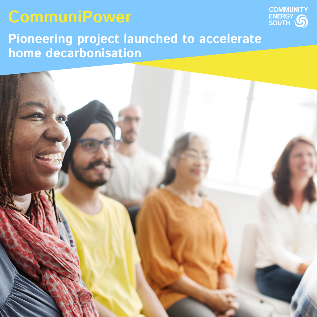 Community Energy South is delighted to launch its pioneering CommuniPower project, aiming to accelerate the pace of home decarbonisation at scale. Go to our news page on our website to learn more @Essex_CC @burohappold @parityprojects @GSENetZeroHub