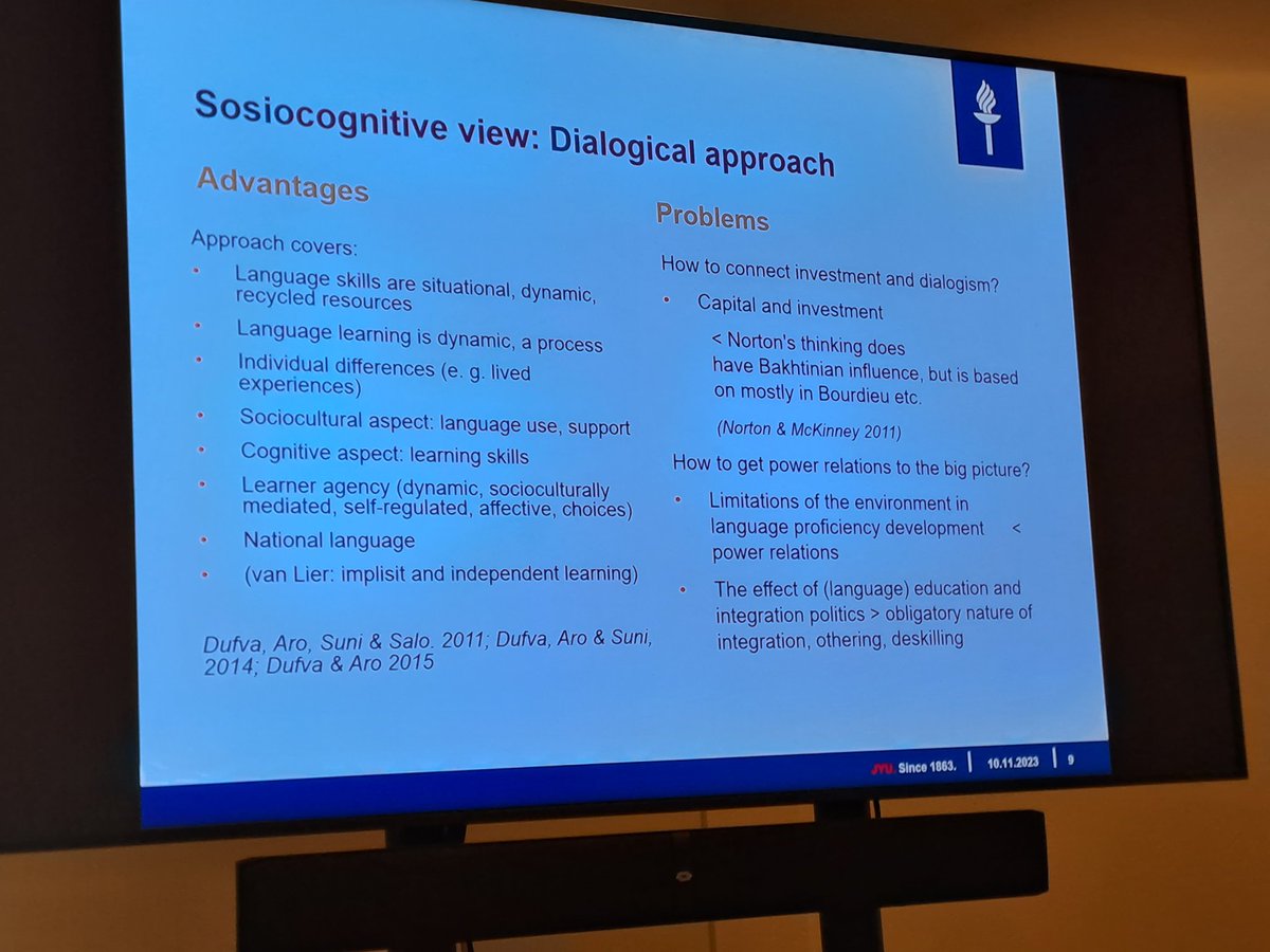 dima403_dmitri's tweet photo. Our #DISEA research network's työpaja at #AFinLA2023 @AFinLA_ry
Great research studies leading to a hugely interesting discussion of #theory, #metatheory, #methods, #contexts, #dialogues, #feelings, #development, and #history https://t.co/4IDZ4hcYta