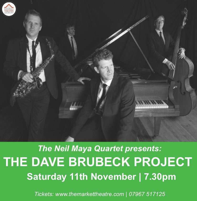 ✨TOMORROW✨
The Dave Brubeck Project from The Neil Maya Quartet!

📆Saturday 11th November
🕣7.30pm
🎟Tickets £15 (£8 students)

#livemusic #jazzmusic #neilmayaquartet #davebrubeck