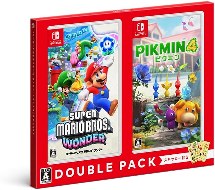 PikminData's tweet photo. 🌼+🌸 It has been confirmed!

Pikmin 4 + Super Mario Bros. Wonder pack will launch in Japan December 8th, 2023. It will include stickers from both games.

Price will be ￥12.490, so no discount. https://t.co/LwsMOTIhns