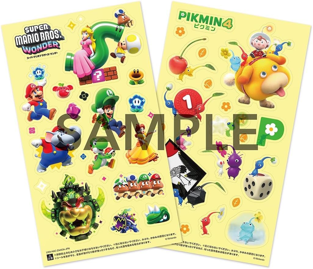 PikminData's tweet photo. 🌼+🌸 It has been confirmed!

Pikmin 4 + Super Mario Bros. Wonder pack will launch in Japan December 8th, 2023. It will include stickers from both games.

Price will be ￥12.490, so no discount. https://t.co/LwsMOTIhns