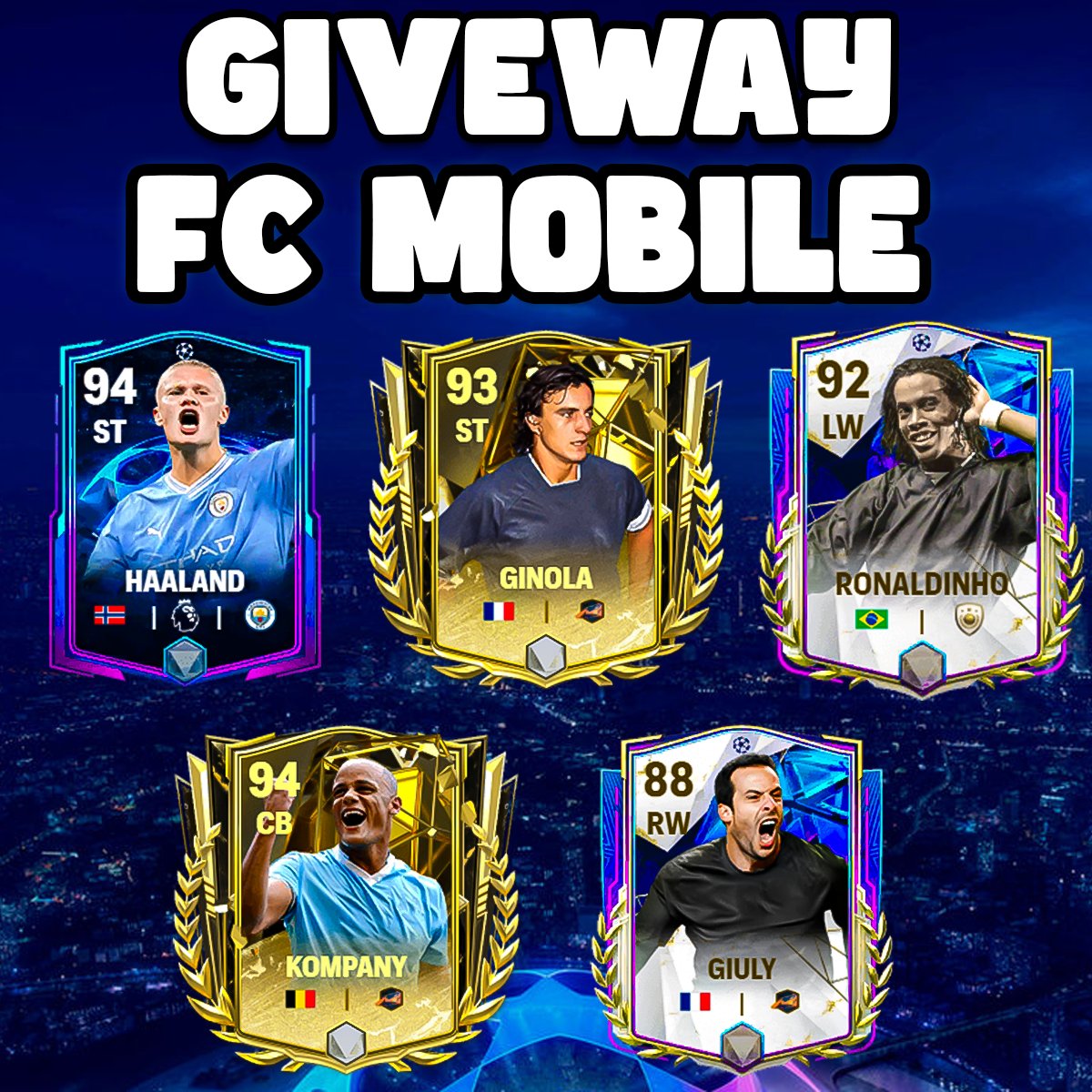 CONCOURS #FCMobile  SPONSORISÉ PAR EA !
GAGNE LE JOUEUR DE TON CHOIX UCL !! 

Pour participer : 
LIKE ❤️
RETWEET🔄️
FOLLOW <a href="/Momogamingy/">Momo Gaming</a> ET <a href="/EASFCMOBILE/">EA SPORTS FC MOBILE</a> 

TIRAGE AU SORT DIMANCHE 18H.
(La carte sera vendable !)