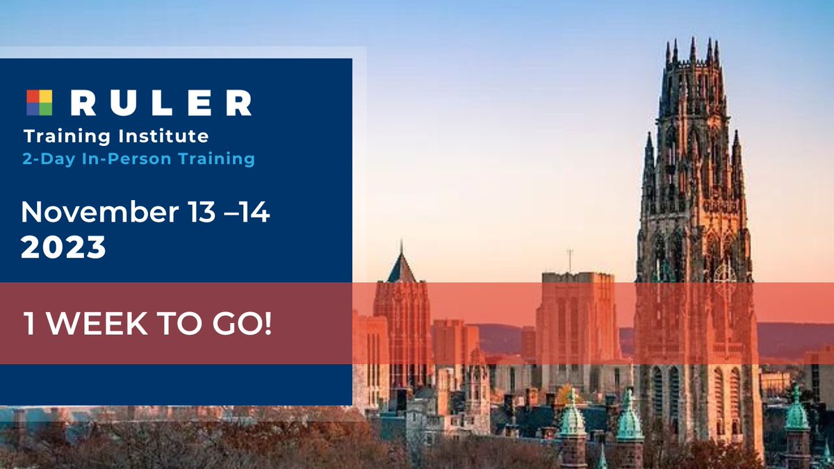 🔜 Monday is the big day, RULER attendees! Pack your bags, bring your enthusiasm, and get set for transformative sessions at @Yale. The journey towards fostering emotionally intelligent communities begins now. Safe travels! ✈️ #EmotionsMatter rulerapproach.org