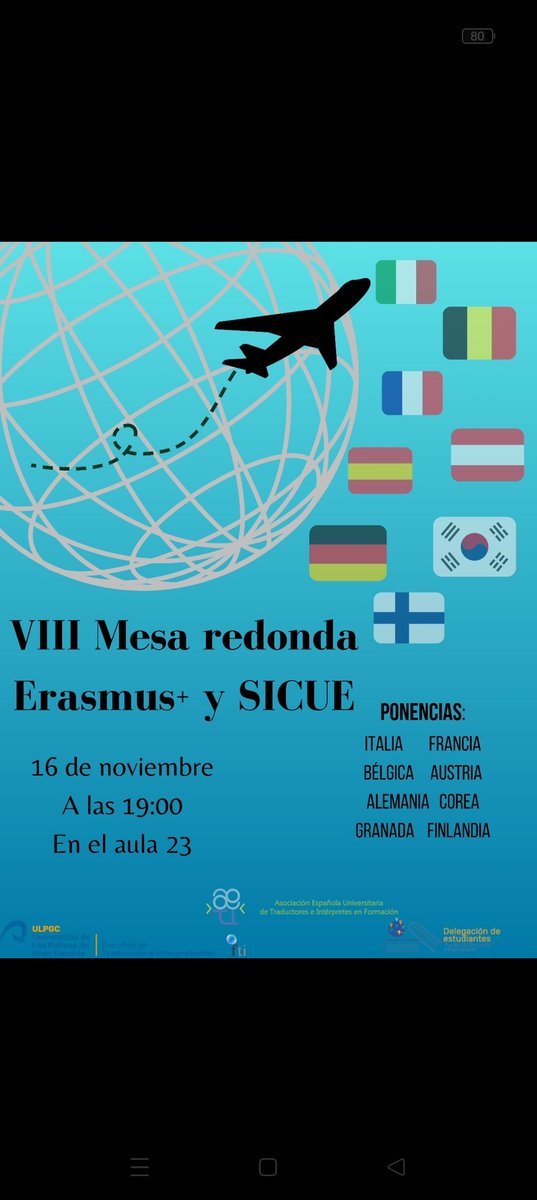 ¿Estás pensando en irte de Erasmus+ o SICUE? Despeja tus dudas. No te pierdas nuestra VIII Mesa Redonda Erasmus+ y SICUE, coorganizada con <a href="/DeftiULPGC/">defti.ulpgc</a>. 😍😍

Inscríbete aquí: forms.gle/YgExSrfJ8rbWLM…