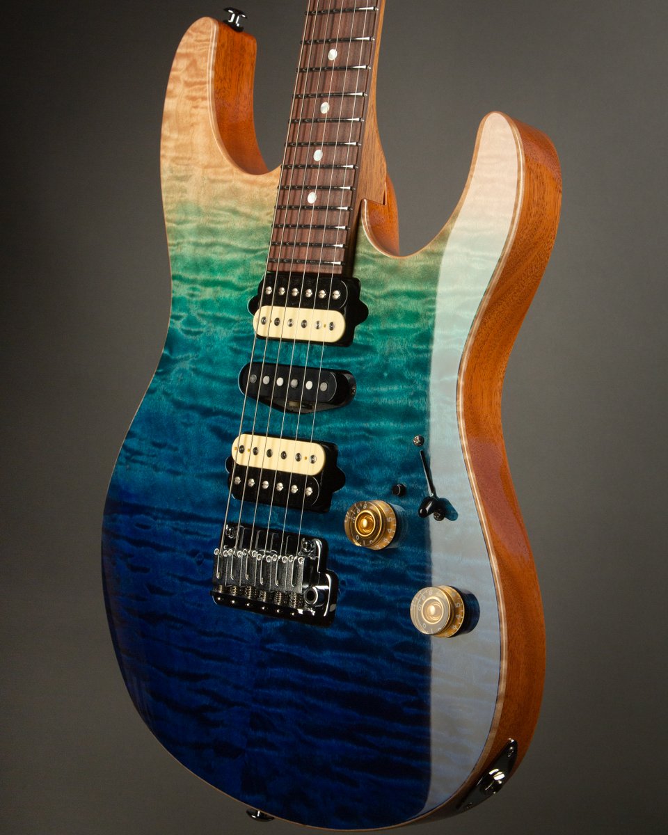 SuhrCustom's tweet photo. Custom Modern built for Miami Guitars!
Find a dealer now at https://t.co/QFUoXZAGyc.

Instrument Specifications:
Serial Number: 68068
Model: Modern
Finish: Aqua Blue Gradient
Wood: Genuine Mahogany with Quilt Maple Top
Neck: Genuine Mahogany with Pau Ferro Fingerboard https://t.co/yKUF3XOhJX