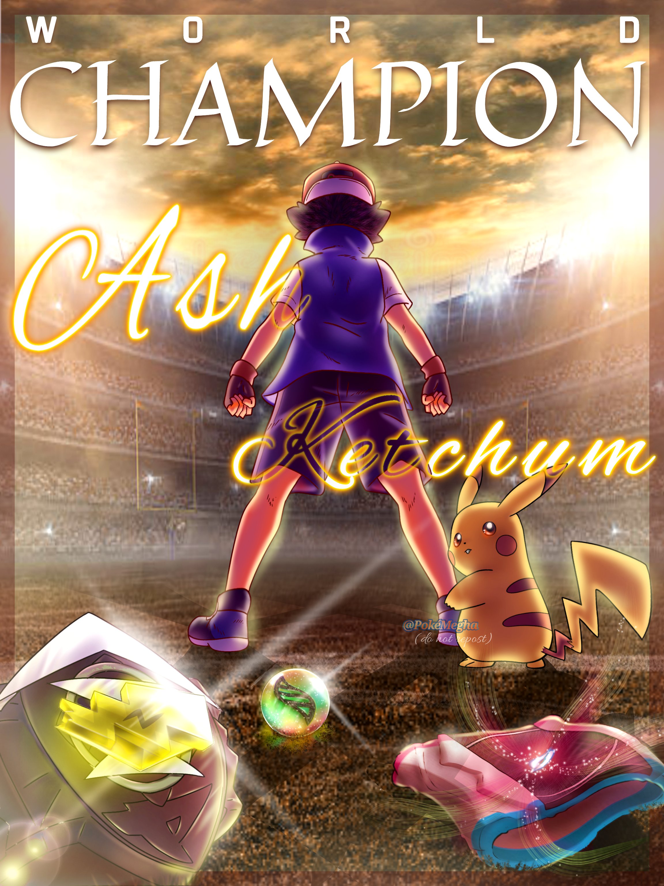 Pokemon Ash Ketchum After 25 Years To Become World Champion Hero Artwork  Decor Poster Canvas - Mugteeco