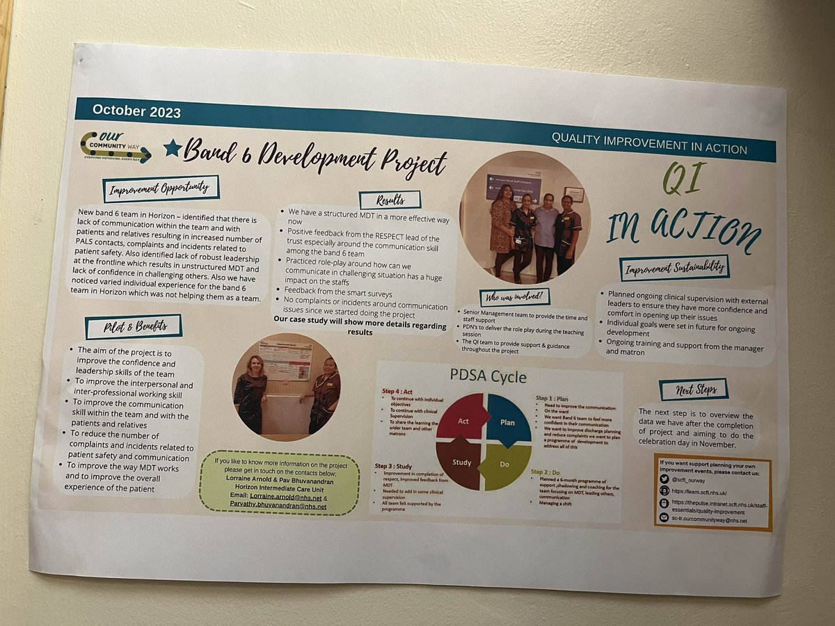 Feeling joyful & inspired hearing about the amazing QI B6 Nurse development prog on Horizon ward led by the incredible Matron Lorraine & Ward Manager Pav. Supporting and developing our senior nurse leaders of the future 🥰💥🥰 #TeamWestSussex @scft_ICUrehab @AndyVCommHosps