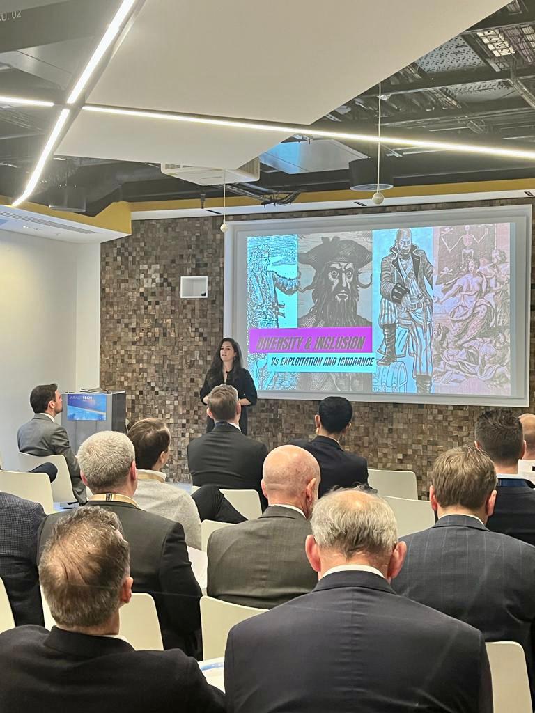 OwenJamesFS's tweet image. Yesterday&apos;s #WealthTechMatters The Business keynote was nothing short of inspiring with the brilliant speaker @AlexandraBarke1, a facilitator, author, coach - and yes, a pirate! 🏴‍☠️In partnership with @TheWealthMosaic