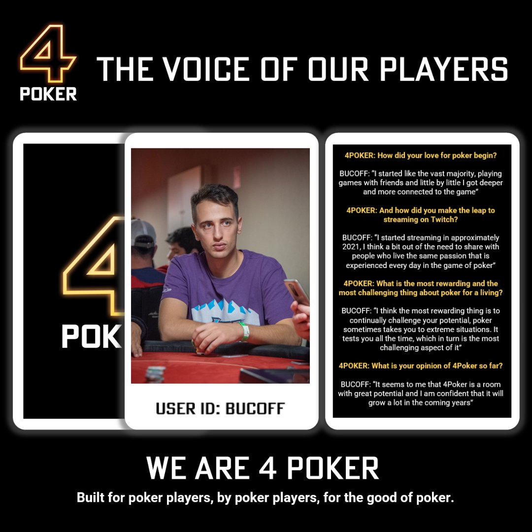 4Poker on X: At 4Poker, we aim to continue building interactive spaces  where our players are entertained ♠️ Meet @francobucca6 🇦🇷, a popular Twitch  streamer. His goal is for viewers to have