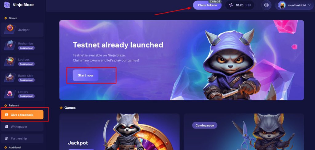 Muallimin_biri's tweet photo. 📍#Airdrop

📌 @Injective_ ekosistemi üzerinde yer alan ve ekosistemdeki İLK oyun platformu olan  @NinjaBlazeApp #Testnetine mutlaka katılım sağlayalım..

Neler yapabiliriz ?

1️⃣ https://t.co/QRXww9HGd6 adresinden #Keplr yada MMask ( Goerli ) ağından bağlan.

2️⃣ https://t.co/qtdjpROmct adresinden işlem ücretleri için $INJ test jetonu talep et. 

3️⃣ https://t.co/QRXww9HGd6 adresinden tekrar bağlan ve sağ üst köşedeki CLAİM TOKENS kısmından test jetonu talep et. ( Bunun için #Galxe görevlerini tamamla )

4️⃣ Açılan ekranda START NOW kısmını seç ve elindeki test jetonlarının bir kısmını bahise yatır. 
Bir dakika sonra bahisin sonuçlanmasını bekle. 

5️⃣Son olarak sol alt kısımda yer alan Feedback formunu doldur.

📍 Bir kaç işlem yapmayı unutmayın …

Bol Şans 💙