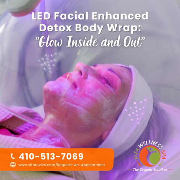 vitaRevive's tweet photo. Elevate your inner and outer radiance with our LED Facial Enhanced Detox Body Wrap, priced at only $150. #organic #wellness #SelfCare #GlowingComplexion #LuxurySkinCare #GlowingComplexion #LuxurySkinCare #WellnessMembership #CommunityOfWellness #FootDetox #NaturalHealing #Wellnes https://t.co/ahlyEnrk8c