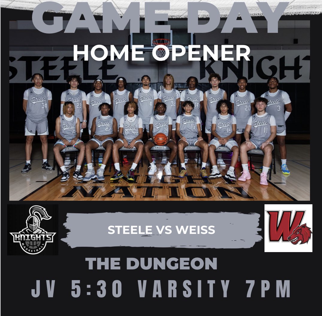 🚨Game Day 🚨 #W.A.R #WeGotMore

⚔️ Home Opener 

📅 November 10th 2023 
🆚 Weiss High School
⏰ JV 5:30 Varsity 7pm
📍Cibolo TX, The Dungeon

#WeAreRelentless #WeAreFamily #CiboloHoops 

<a href="/AlamoCityHoops1/">Alamo City Hoops</a> 
<a href="/GASOTim/">Tim Littlefield</a> 
<a href="/GASOMass/">Ryan Massad 🔎</a> 
<a href="/GASOBlue/">Blue Zertuche 🔗</a> 
<a href="/TBScouts/">Boris Davis Jr.</a>